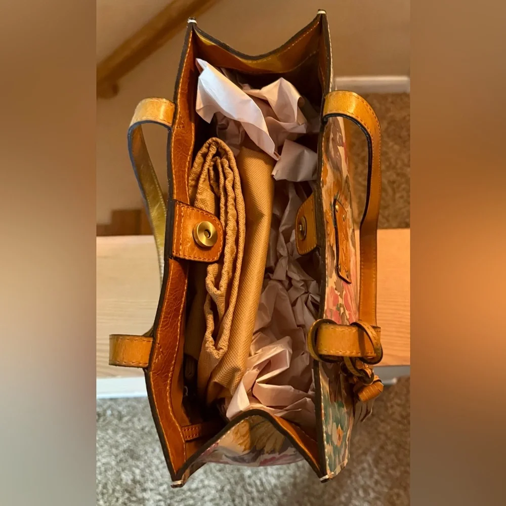 Patricia Nash First Bloom Leather Tote — New With Tags — Never Carried - Picture 9 of 14